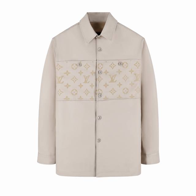Exclusive supply Lv apricot flocked old flower shirt jacket original 19,800 purc