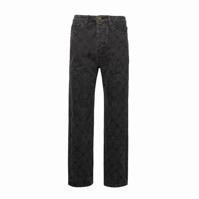 Special Stock SML Lv Ss Newest All Over Black Flared Jeans Stand out in an all o