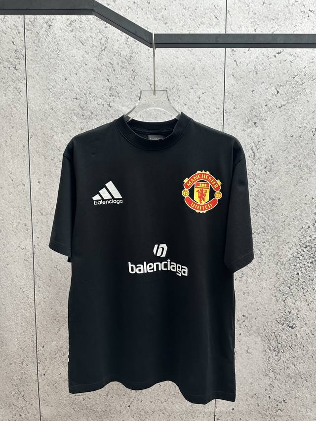 Blcg 25Ss Balenciaga x Adidas joint jersey print Super Luminous Show short-sleev
