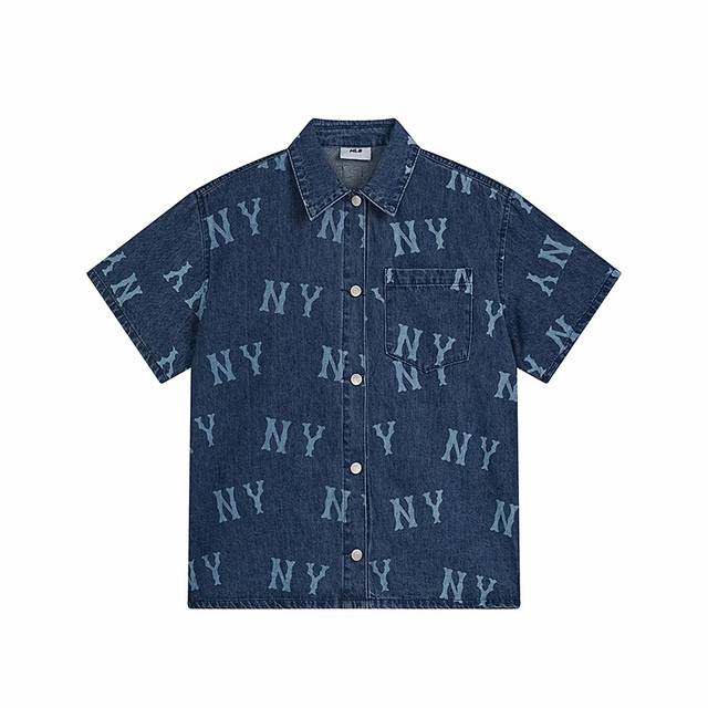 Yu Shuxin star same style denim short-sleeved shirt 24 summer new style Style nu