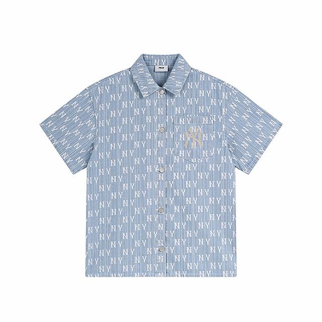 Mlb Men and women couples full print old flower embroidery logo Pure cotton shor