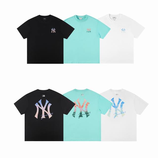 New arrival Mlb Men and women couple cool gradient back label large logo trend s