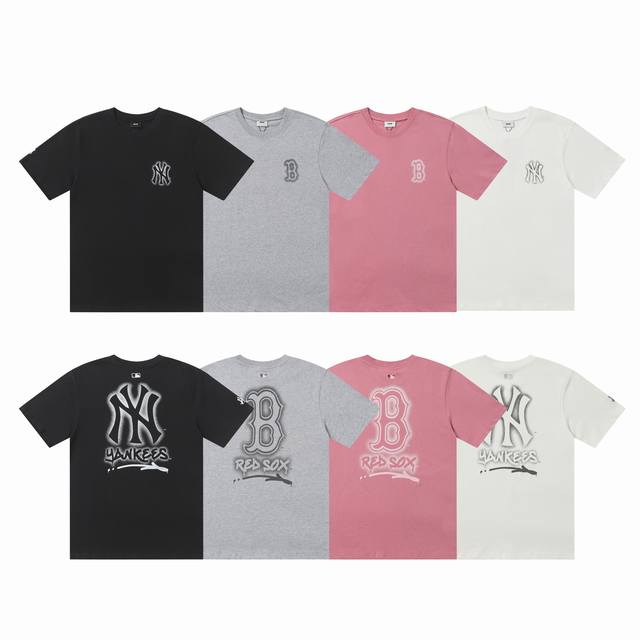 Mlb new large logo on the back, versatile, breathable, casual, men's and women's