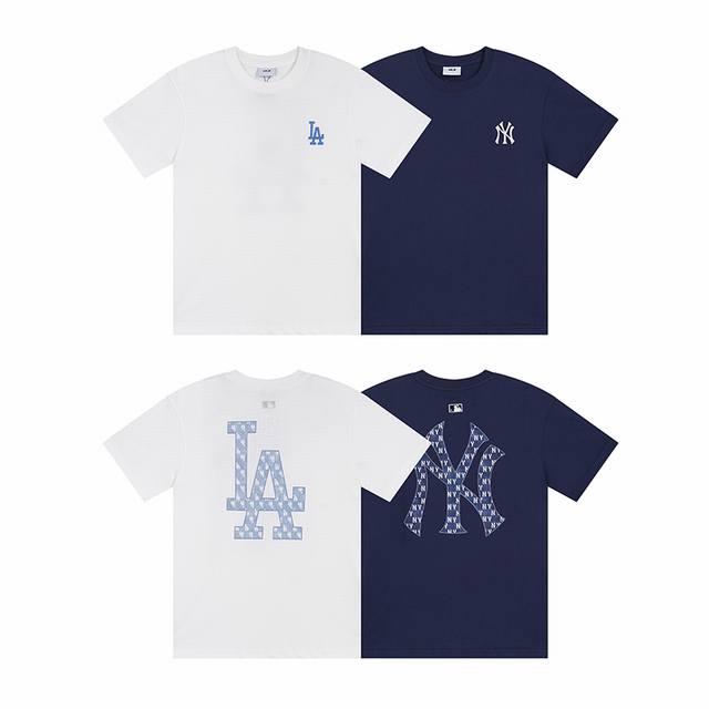 Mlb Men and women couple old flower series sports T-shirt casual big logo short