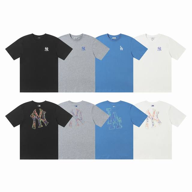 Mlb Men and women couple trendy graffiti big logo sports comfortable casual T-sh