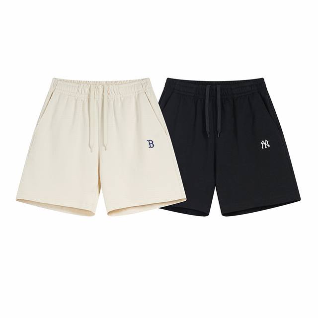 Mlb men and women couple small logo shorts solid color simple sports casual pant