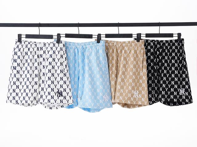 Mlb men and women couple shorts retro old flower drawstring casual sports shorts