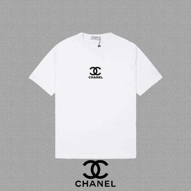 Chanel] 2025Fw short-sleeved T-shirt with thick letter logo High-end 26S double