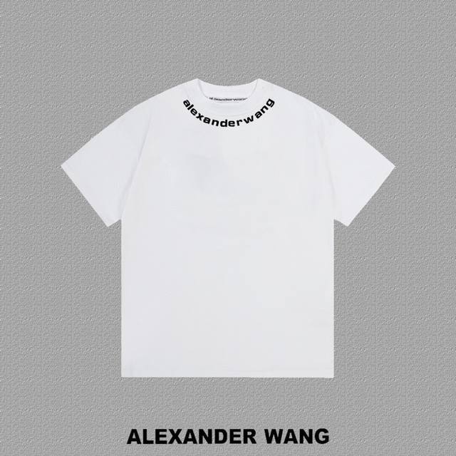 Aiexander Wang Alexander Wang] 2025Fw short-sleeved T-shirt silicone thick plate