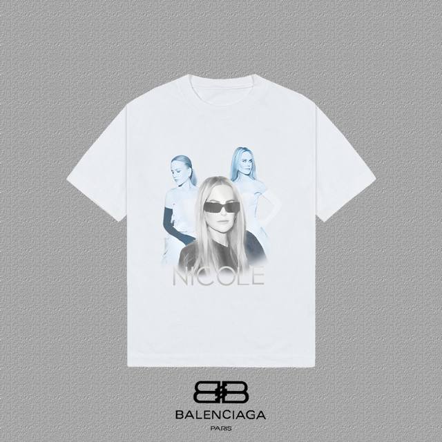Balenciaga 2025Fw short-sleeved T-shirt High-end 26S double yarn 300g fabric Was