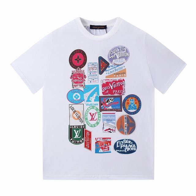 Y060 High version correct version L's Elysee Palace printed short-sleeved T-shir