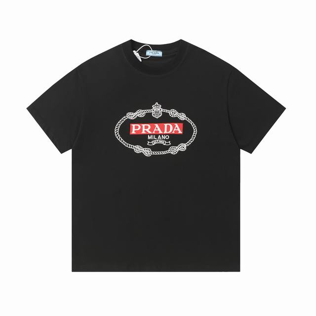 Y001 High version precision embroidery Prada Prada Prd round three-dimensional e