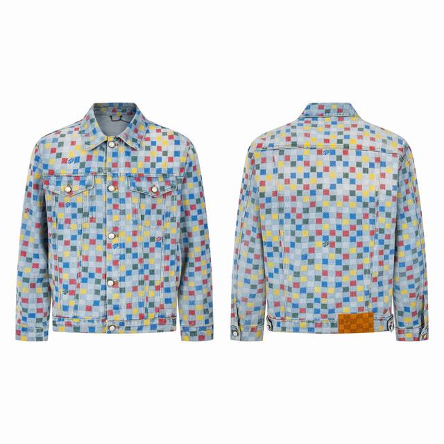 Lv Louis Vuitton 25Ss checkered denim jacket The original version was purchased