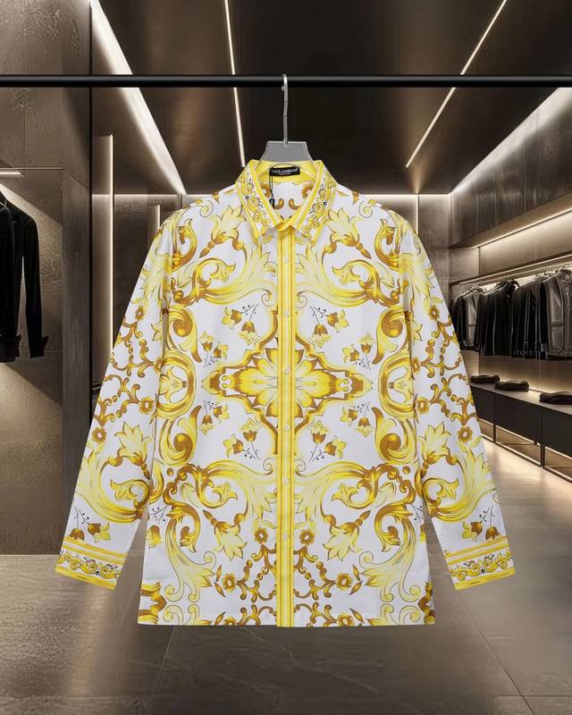 Dg Dolce & Gabbana's hot-selling Majolica Palace-style digital printed long-slee