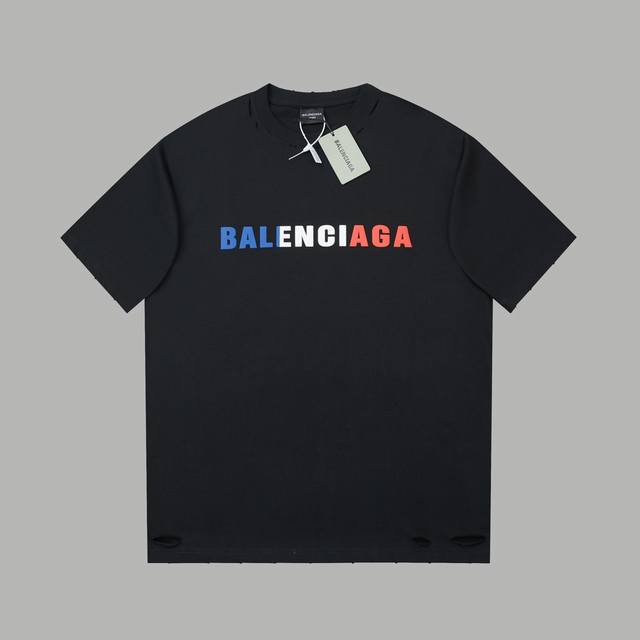 Balele 25Ss early spring new letter logo fat print short sleeves Light luxury me