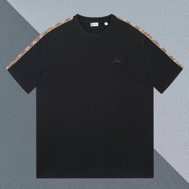Bbr Ribbon Plaid Warhorse Embroidery Short Sleeve T-shirt The fabric is made of