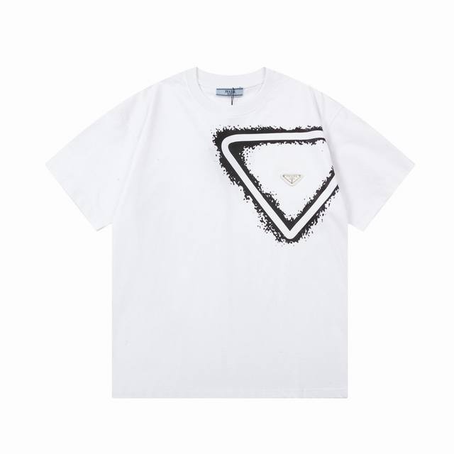 Prada Prada letter ink triangle logo print Upgraded, inspired by the 1980s retro