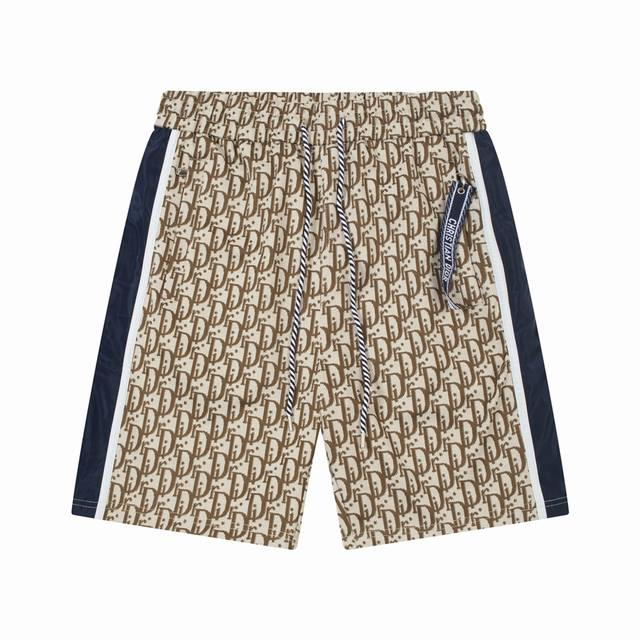 Dior Full-letter floral logo with ribbon logo Shorts, high-quality cotton fabric
