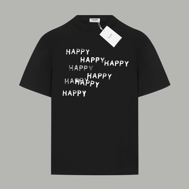 Celine official website same Happy series damaged letter logo printed double yar