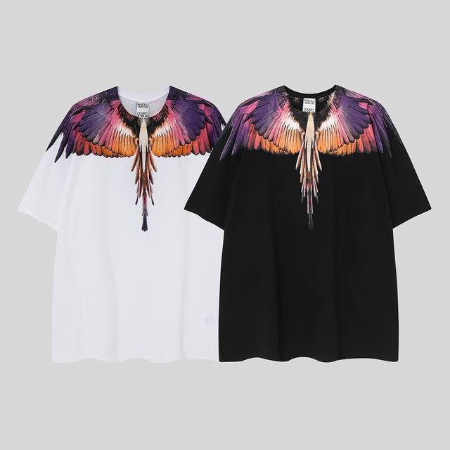 Marcelo Bron Mb Wings top version new orange and purple gradient feather print c