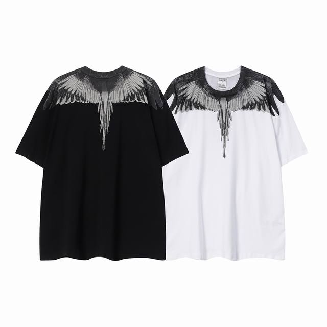 Marcelo Bron Mb high quality version new black and gray feather wings printed co