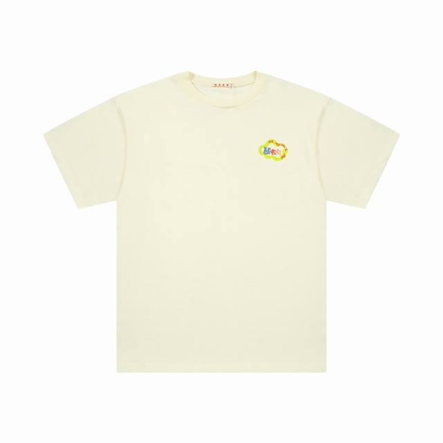 1203# Marni X No Vacancy Inn New arrival graffiti letter print short sleeve roun