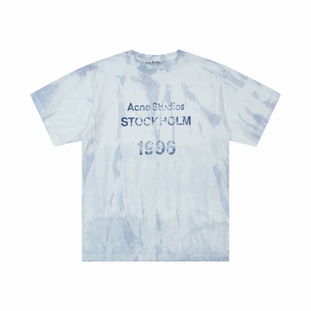 Cy1185# Acne Studios23 Spring/Summer Retro 1996 Letter Print Tie-Dye Edge Ripped