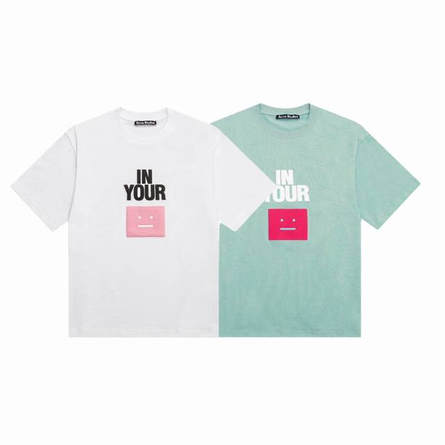 Cy153# Acnestudios new spring and summer classic letter square smiley face foam