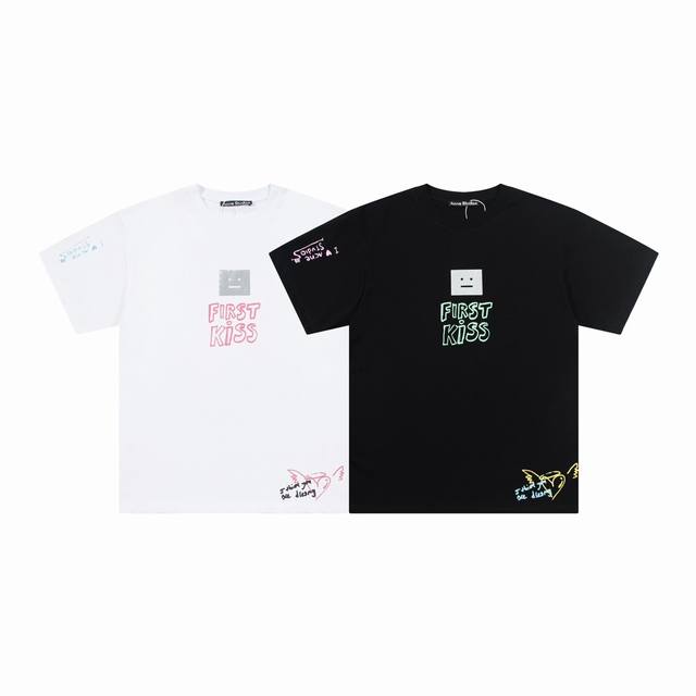 1206# Acne Studios new Face high street hand-painted graffiti glittering smiley