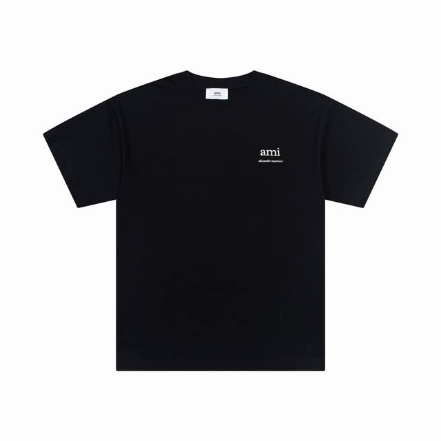 1199# Ami Paris 23 Autumn and Winter New Small Letter Printed Short Sleeve T-shi