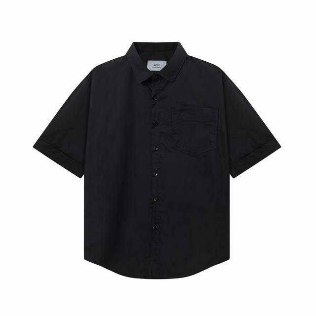 2212# Ami Paris Classic Autumn Chest Pocket with Adc Love Embroidery Logo Casual