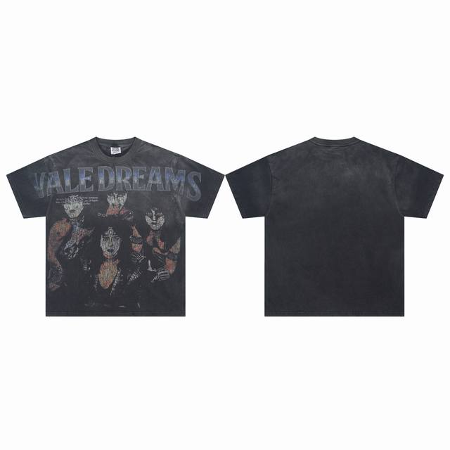 V538# Vale Forever Kiss Tee White ink direct spray breathable high quality T-shi