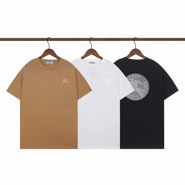 270g double yarn pure cotton Burberry official same equestrian knight badge S--X