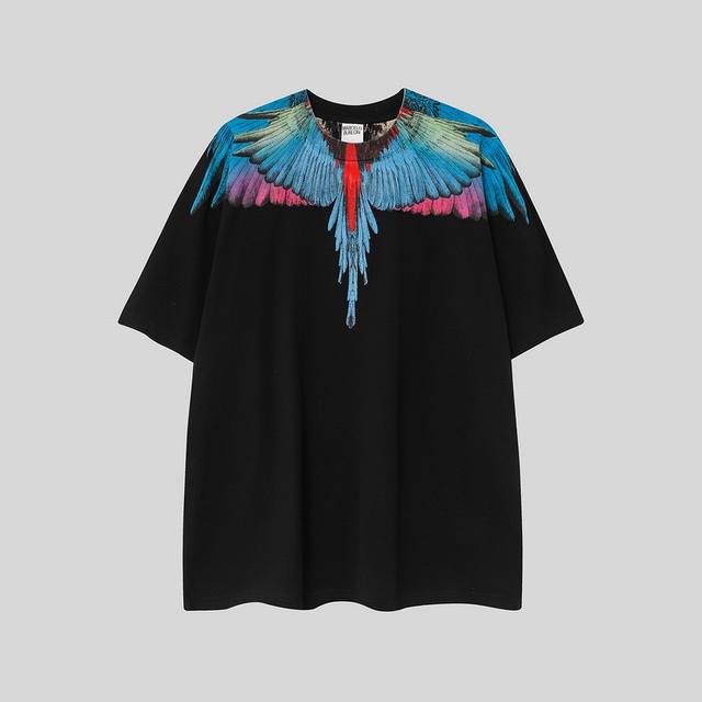 Marcelo Bron Mb spring and summer new top version red blue purple gradient wings