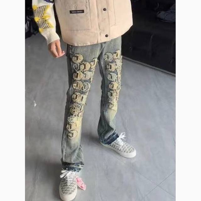 Style No. Cc817 Amiri Mx1 high street jeans slim trousers Fog high street men's