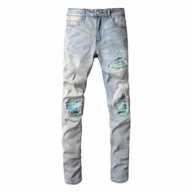 Style No. Cc826 Amiri Mx1 high street jeans slim trousers Fog high street men's