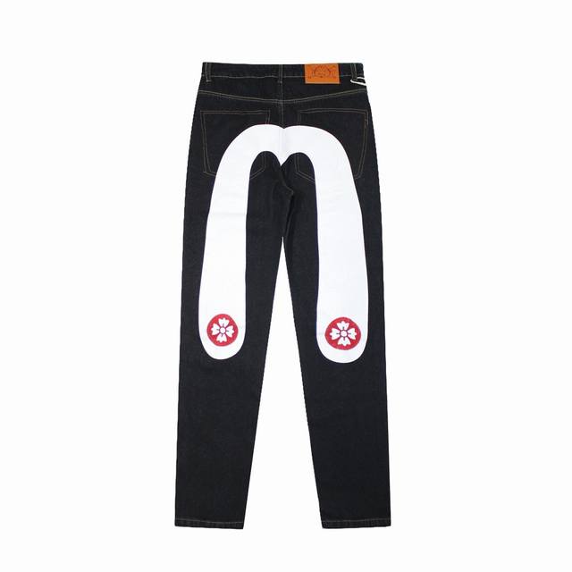 Model No. Cc638 Evisu Fukushin Big White Sakura Classic Print Large M Denim Pant
