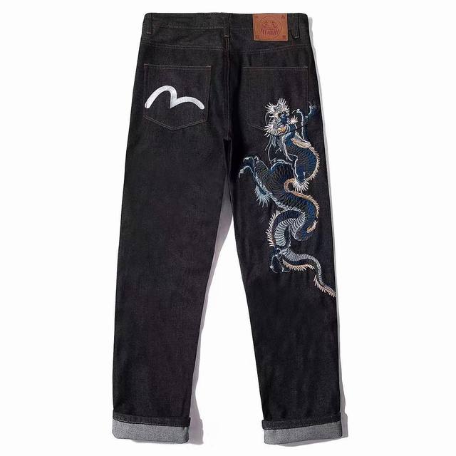 Style No. Cc716 Evisu Fushen Embroidered Dragon Year Limited Straight Skinny Jea