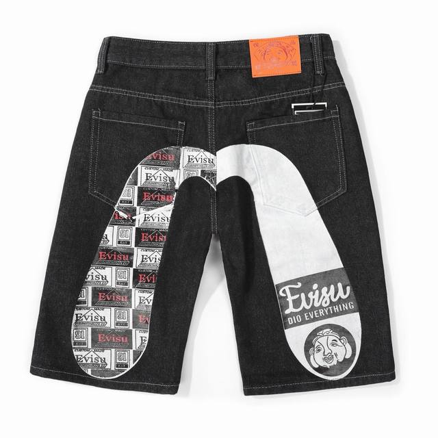 Model No. Cc615 Evisu Fukushin fractured splicing Daruma print embroidery large
