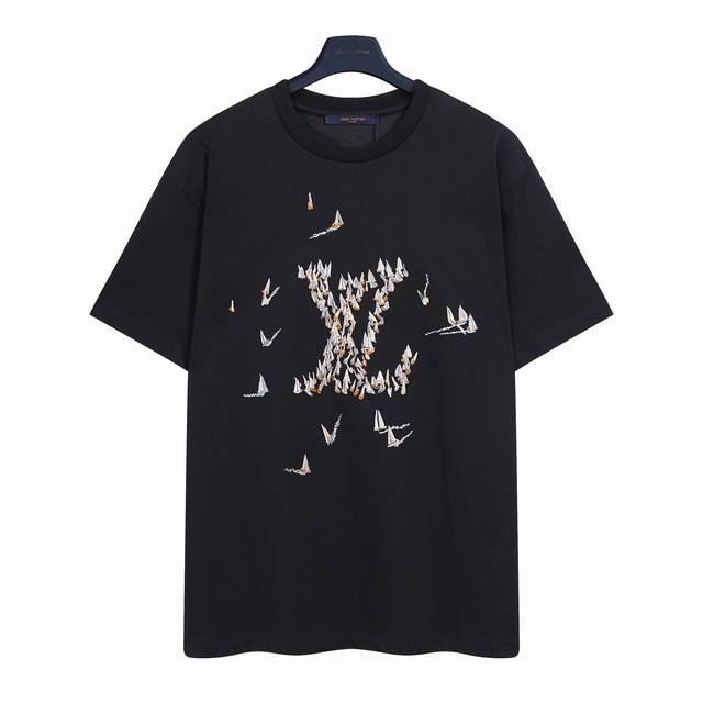 Louis Vuitton Lv boat sailboat embroidered short-sleeved T-shirt The embroidery