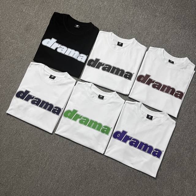Dc01# Actual photos Drama Call Letter Basic Tee Cotton short sleeves 230G cotton