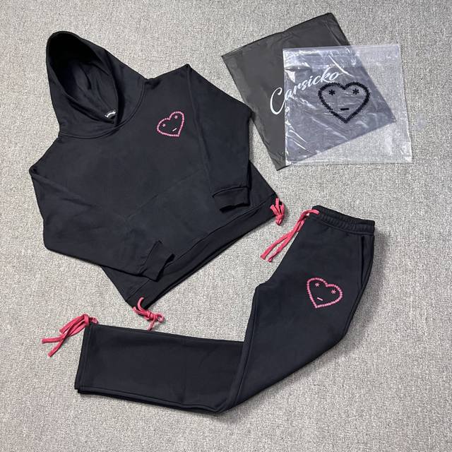 Ca01# Top Ca02# Pants Actual photos# Carsicko Signature Hoodies Heart style jogg