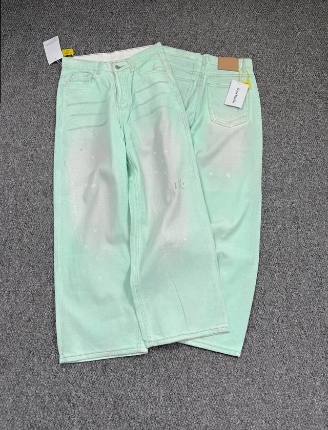 Style number: H854 Acne & Acne Studios 1981M wide-leg pants, dirty hand-painted