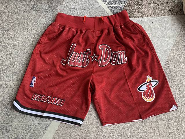 Style No. K30 Top embroidery version Actual photo Just Don Nba Miami Heat Team S