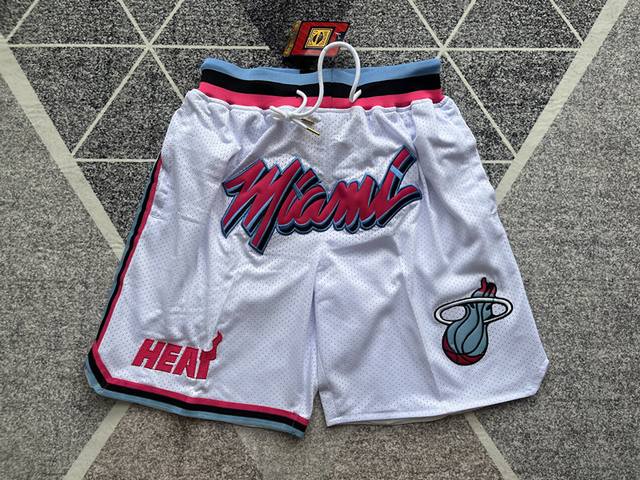 Style No. K159 Top embroidery version Miami Heat City Edition Pocket Pants Baske