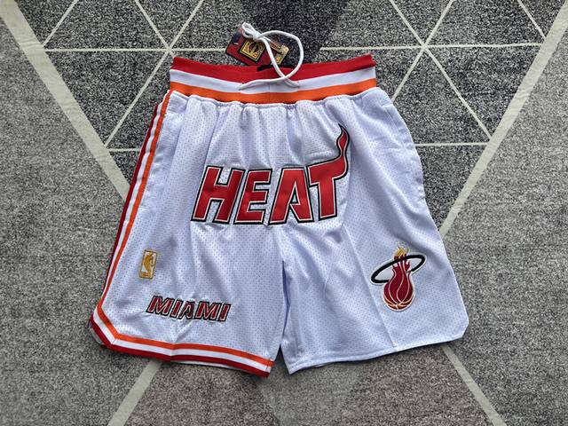 Style No. K Top embroidery version Just Don Nba Miami Heat Team Shorts Just Don