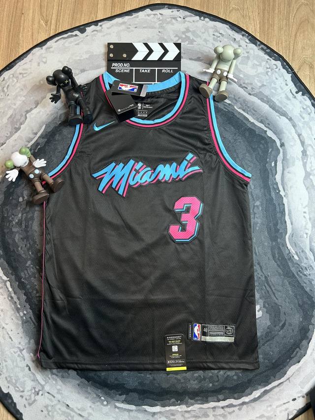 Model number: S3 Nike Miami Heat City Edition Wade No. 3 Basketball Jersey Purch