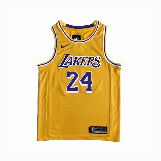 Style S24 Top embroidery version White background details NBA Lakers Kobe No. 24