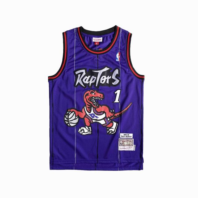 Style S01 Top embroidery version White background details Nba Raptors McGrady sp