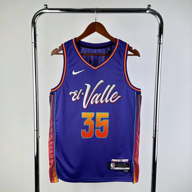 Style number: S45 Top embroidery version Nba Suns 23-24 season No. 35. Death God